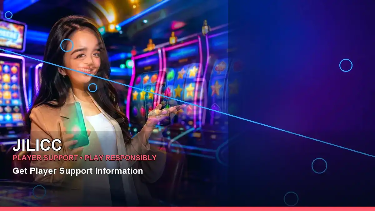 Mobile casino access visual featuring an adult Filipina host positioned on the left
