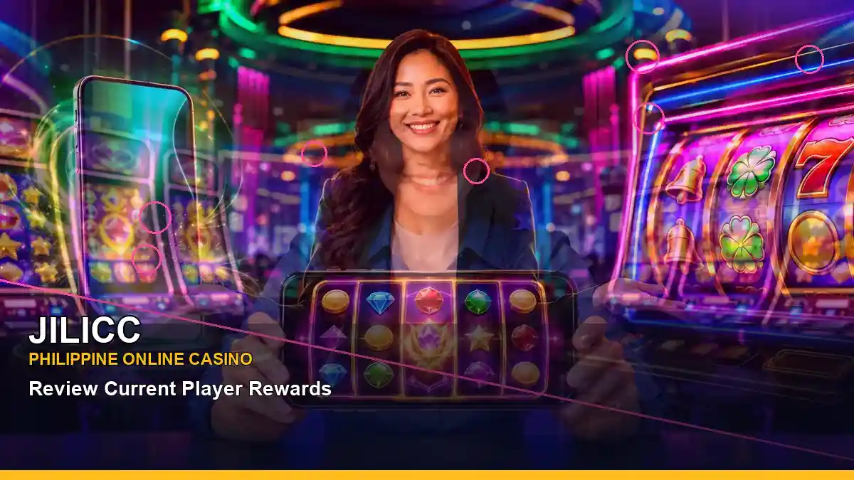 JILICC party-style slot games featuring an adult Philippine casino host in a centred layout — view 2